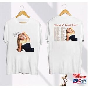 Graphic Sabrina Carpenter Tour Tshirt Short N Sweet Tshirt 2 Sided